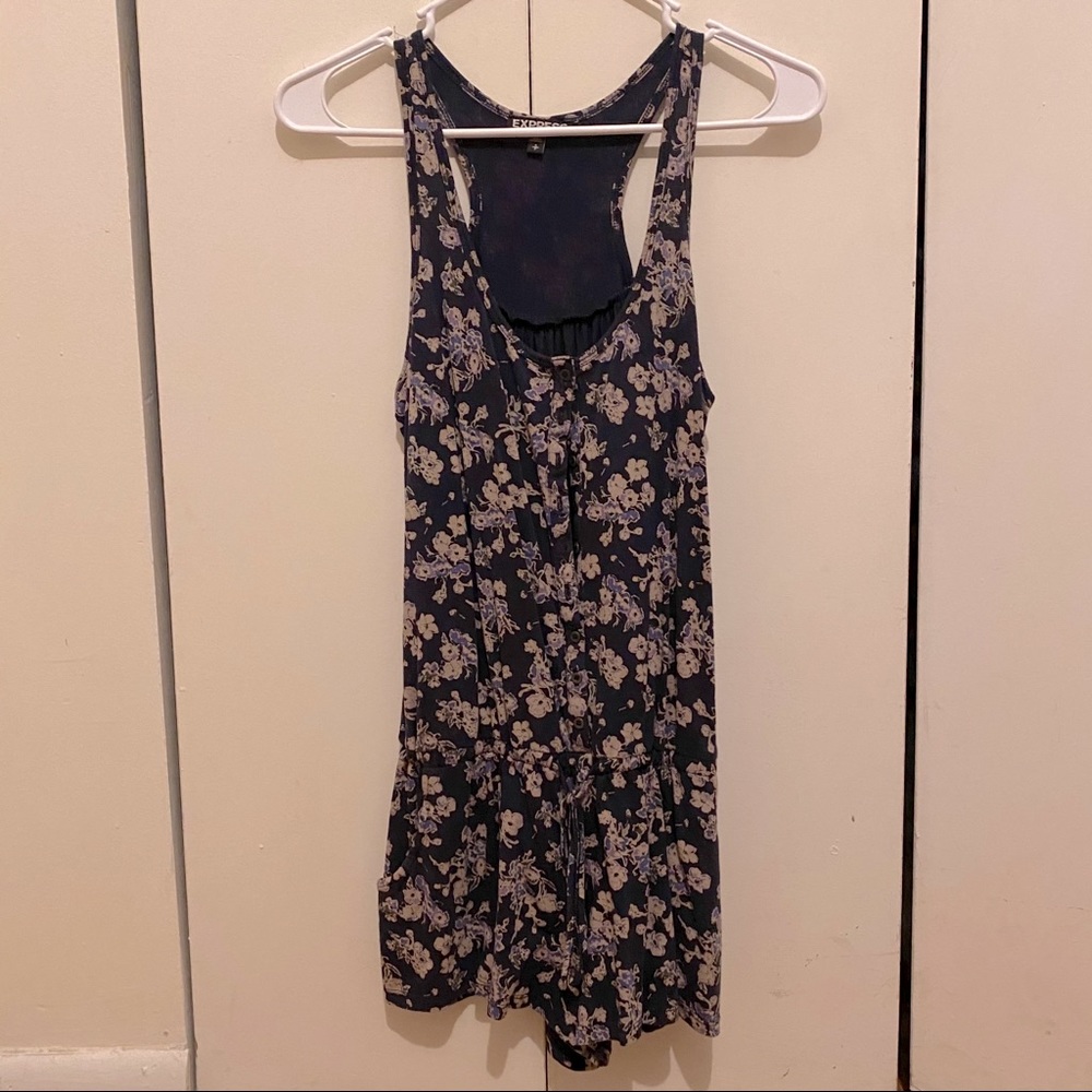 Express navy floral romper